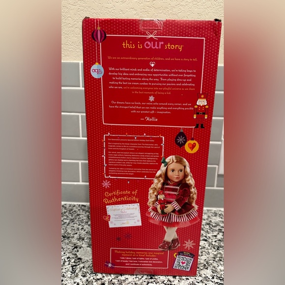 Our Generation HOLLIE Holiday 18-Inch Doll Blonde Limited Edition NIB 2025 - Picture 2 of 5